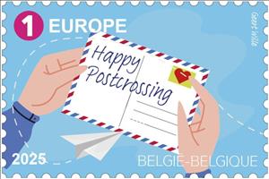 Stamp, Postcrossing, 20 Years, Belgium,  , Letters (Mail), Postcrossing