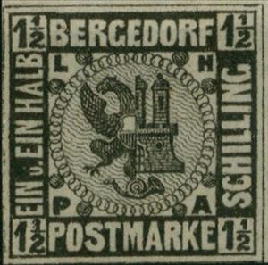 Stamp, Coat of Arms, Bergedorf,  , Coats of Arms
