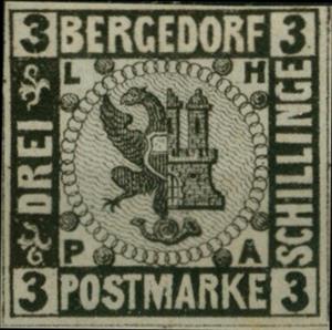 Stamp, Coat of Arms, Bergedorf,  , Coats of Arms