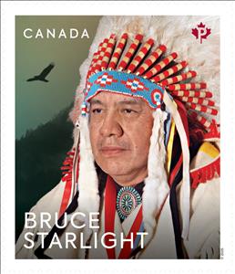 Stamp, Bruce Starlight, Tsúut'ínà Language Keeper, Canada,  , Famous People, Languages, Native Americans (Indians), Tribal Chiefs and Caciques