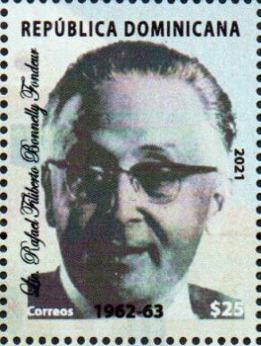 Stamp, Rafael Filiberto Bonnelly, President, Dominican Republic,  , Heads of State