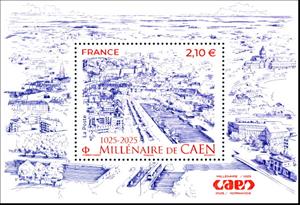 Souvenir Sheet, Caen, Millenium, France,  , Townscapes / City Views
