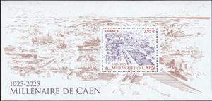 Souvenir Sheet, Caen, Millenium, France,  , Townscapes / City Views