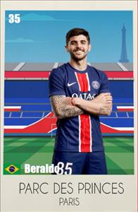 Stamp, Lucas Beraldo, France,  , Athletes, Famous People, Football (Soccer), People, Sports, Sports Clubs, Stadiums, Trophies