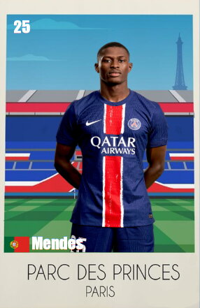 Stamp, Nuno Mendes, France,  , Athletes, Famous People, Football (Soccer), People, Sports, Sports Clubs, Stadiums, Trophies