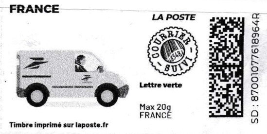 Electric Post Van in black Courrier Suivi