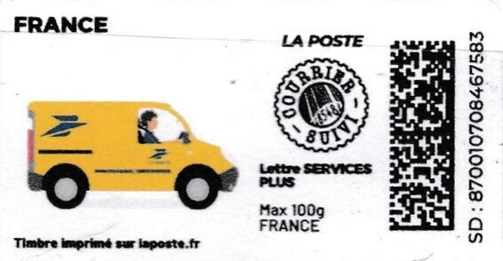 Electric Post Van in yellow Courrier Suivi