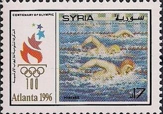Stamp, Swimming, Syria,  , Olympic Games, Swimming