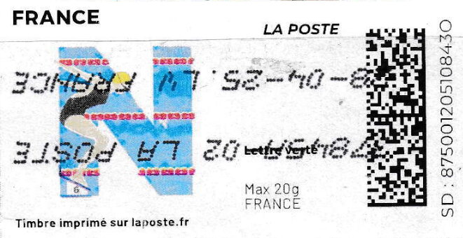 Letter N Natation Swimming. Redesign without laposte logo