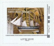 Stamp, Model of 'La Sainte Anne' Saint-Anne-d'Auray, France,  , Churches - Cathedrals - Basilicas - Chapels, Models, Sailing Ships, Ships