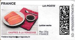 Stamp, Waffle. Gaufres à la Vergoise. Redesign. no logo, France,  , Food, Pastries / Bakery products
