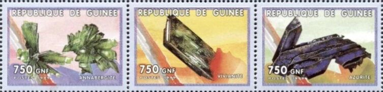 Se-tenant, Minerals, Guinea,  , Minerals