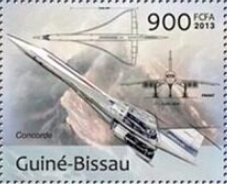 Stamp, 10th Anniversary of the Last Flight of the Concorde, Guinea-Bissau,  , Aircraft, Anniversaries and Jubilees, Aviation