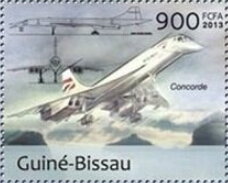 Stamp, 10th Anniversary of the Last Flight of the Concorde, Guinea-Bissau,  , Aircraft, Anniversaries and Jubilees, Aviation