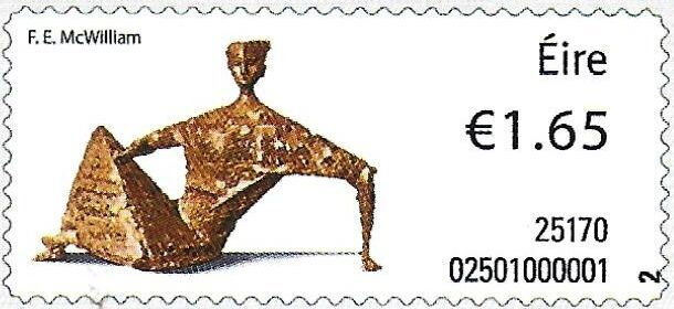 Stamp, "Seated Figure", sculpture by F. E. McWilliam., Ireland,  , Art, Sculptors, Sculptures
