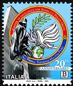Stamp, Center of Excellence for Stability Police Units, Italy,  , Military Forces, U.N.O.