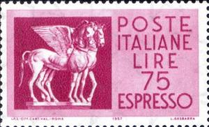 Stamp, Etruscan Winged Horses, Italy,  , Animals (Fauna), Horses, Mammals