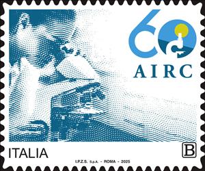 Stamp, Italian Association for Cancer Research, 60 Years, Italy,  , Cancer (Disease), Medical Science, Microscopes