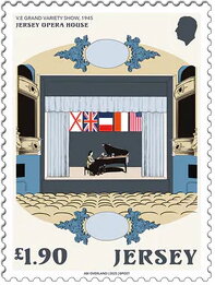 Stamp, VE Grand Variety Show, 1945, Jersey,  , Opera Houses