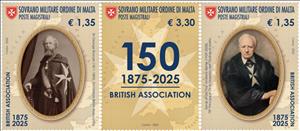 Se-tenant, British Association of the SMOM, 150 Years, Malta, Sovereign Military Order of,  , Maps, Organizations