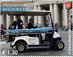 Stamp, SMOM Volunteer Activities for the Holy Year, Malta, Sovereign Military Order of,  , Holy Year