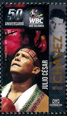 Stamp, Julio César Chávez, Boxer, Mexico,  , Boxing