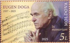 Stamp, Eugen Doga, Composer, Moldova,  , Composers, Famous People, Men, Music, Musicians