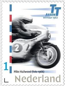 Stamp, Mike Hailwood, Netherlands,  , Motor Racing