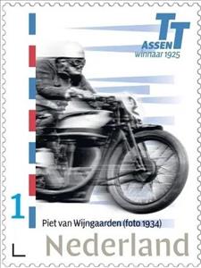 Stamp, Piet van Wijngaarden, Netherlands,  , Motor Racing