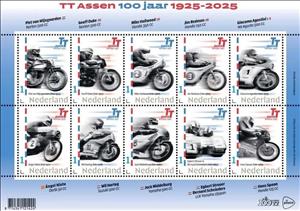 Souvenir Sheet, TT Assen 100 Year, Netherlands,  , Motor Racing