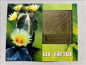 Souvenir Sheet, Cactus - Foil Coat of Arms, Niger,  , Cacti, Coats of Arms, Plants (Flora)