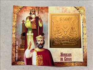 Souvenir Sheet, Russian Monarchs - Foil Coat of Arms, Niger,  , Coats of Arms, Emperors, Famous People, Kings, Royalty