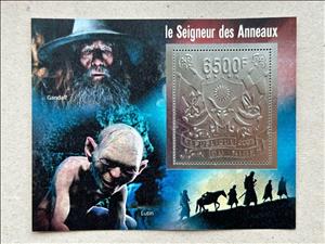 Souvenir Sheet, The Lord of the Rings - Foil Coat of Arms, Niger,  , Actors, Coats of Arms, Famous People, Folklore, Movies