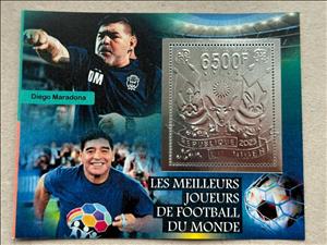 Souvenir Sheet, World Cup Football Soccer - Foil Coat of Arms, Niger,  , Coats of Arms, Football (Soccer), Sports