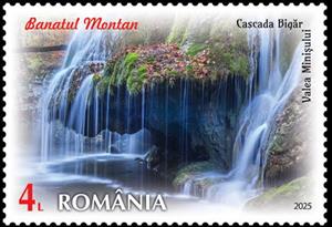 Stamp, Bigăr Waterfall, Romania,  , Waterfalls