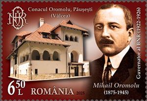 Stamp, Mihail Oromolu Mansion, Păușești, Romania,  , Architecture, Bankers, Famous People