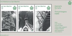 Souvenir Sheet, Architecture of San Marino : Porta di Dogana, San Marino,  , Architecture