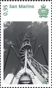 Stamp, Architecture of San Marino : Porta di Dogana, San Marino,  , Architecture