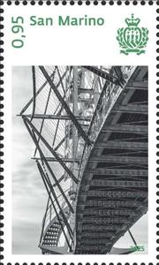Stamp, Architecture of San Marino : Porta di Dogana, San Marino,  , Architecture