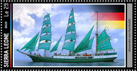 Stamp, Alexander von Humboldt, Sierra Leone,  , Sailing Ships, Ships