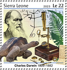 Stamp, Charles Darwin (1809–1882), Sierra Leone,  , Anniversaries and Jubilees, Famous People, Naturalists