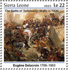 Stamp, Eugéne Delacroix (1798-1863), Sierra Leone,  , Anniversaries and Jubilees, Famous People, Painters, Paintings