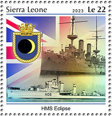 Stamp, HMS Eclipse, Sierra Leone,  , Anniversaries and Jubilees, Second World War, Ships, Warships