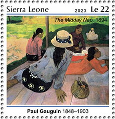 Stamp, Paul Gaugin (1848-1903), The Midday Nap, 1894, Sierra Leone,  , Anniversaries and Jubilees, Famous People, Painters, Paintings
