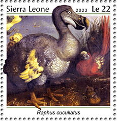 Stamp, Raphus cucullatus, Sierra Leone,  , Animals (Fauna), Prehistoric Animals, Prehistory