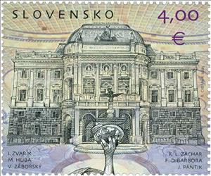 Stamp, Slovak National Theatre, Bratislava, Slovakia,  , Architecture, Buildings, Theatre
