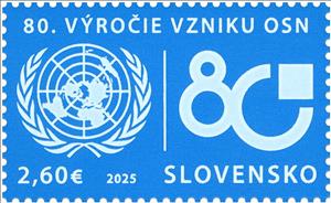 Stamp, United Nations, 80 Years, Slovakia,  , U.N.O.