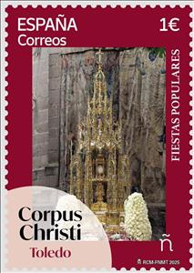 Stamp, Festival of Corpus Christi, Toledo, Spain,  , Churches - Cathedrals - Basilicas - Chapels, Festivals