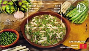 Souvenir Sheet, Navarra : Vegetable Stew, Spain,  , Gastronomy