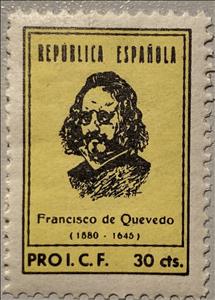 Stamp, Francisco de Quevedo, Author, Spain, Civil War,  , Literary People (Poets and Writers)